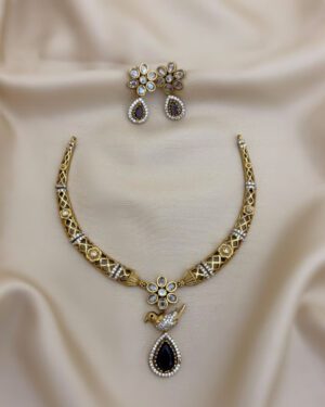 Pure Zirconian Diamond Necklace Set, ORN0804AM18