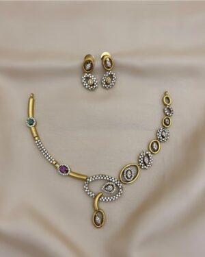 Pure Zirconian Diamond Necklace Set, ORN0804AM21