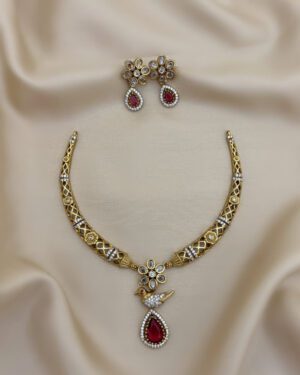 Pure Zirconian Diamond Necklace Set, ORN0804AM22