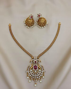 Pure Zirconian Diamond Necklace Set, ORN0804AM25