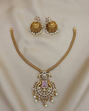 Pure Zirconian Diamond Necklace Set, ORN0804AM27