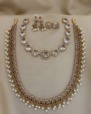 Pure Zirconian Diamond Necklace Set, ORN0804AM2