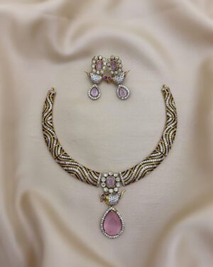 Pure Zirconian Diamond Necklace Set, ORN0804AM33