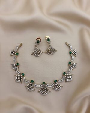 Pure Zirconian Diamond Necklace Set, ORN0804AM35