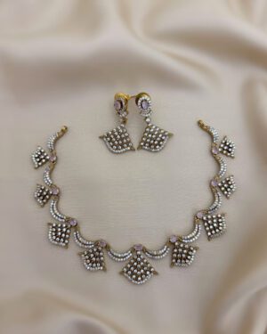 Pure Zirconian Diamond Necklace Set, ORN0804AM36