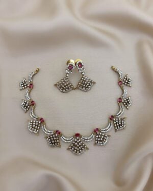 Pure Zirconian Diamond Necklace Set, ORN0804AM37