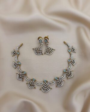 Pure Zirconian Diamond Necklace Set, ORN0804AM38