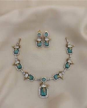 Pure Zirconian Diamond Necklace Set, ORN0804AM39