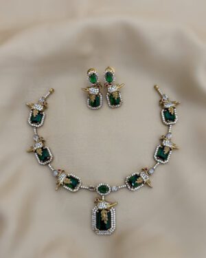 Pure Zirconian Diamond Necklace Set, ORN0804AM40