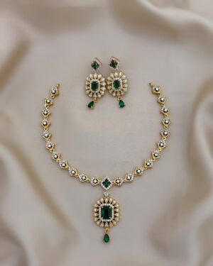 Pure Zirconian Diamond Necklace Set, ORN0804AM42