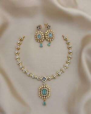 Pure Zirconian Diamond Necklace Set, ORN0804AM44
