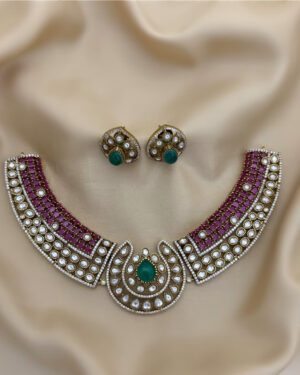 Pure Zirconian Diamond Necklace Set, ORN0804AM46