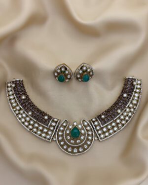 Pure Zirconian Diamond Necklace Set, ORN0804AM47