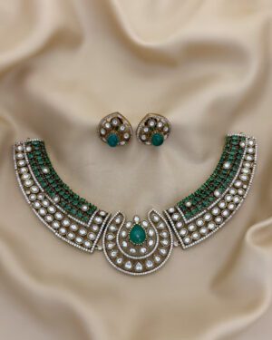 Pure Zirconian Diamond Necklace Set, ORN0804AM49