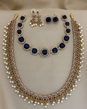 Pure Zirconian Diamond Necklace Set, ORN0804AM5