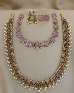 Pure Zirconian Diamond Necklace Set, ORN0804AM6