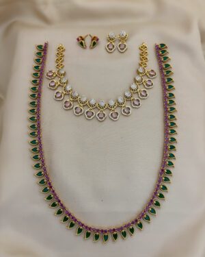 Pure Zirconian Diamond Necklace Set, ORN0804AM7