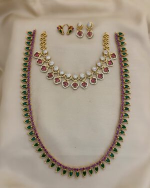 Pure Zirconian Diamond Necklace Set, ORN0804AM8