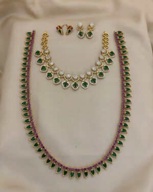 Pure Zirconian Diamond Necklace Set, ORN0804AM9