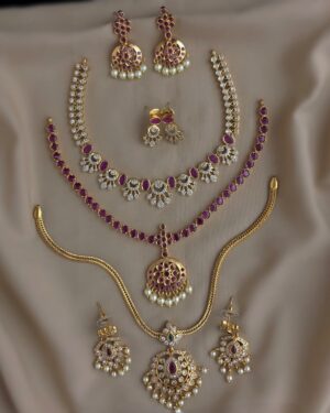 Pure Zirconian Diamond Necklace Set, ORN0804BM51