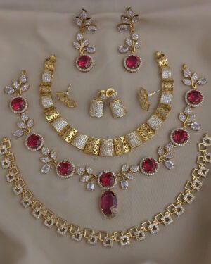 Pure Zirconian Diamond Necklace Set, ORN0804BM55