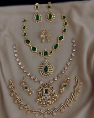 Pure Zirconian Diamond Necklace Set, ORN0804BM56