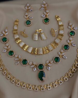 Pure Zirconian Diamond Necklace Set, ORN0804BM57