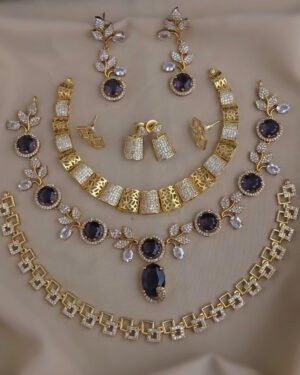 Pure Zirconian Diamond Necklace Set, ORN0804BM58