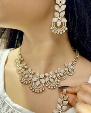 Pure Zirconian Diamond Necklace Set, ORN0804DM60