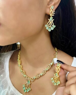 Pure Zirconian Diamond Necklace Set, ORN0804DM63