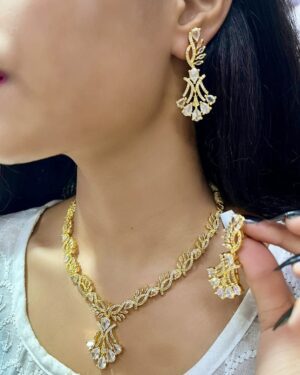 Pure Zirconian Diamond Necklace Set, ORN0804DM66