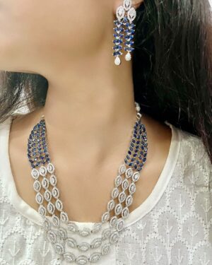 Pure Zirconian Diamond Necklace Set, ORN0804DM68