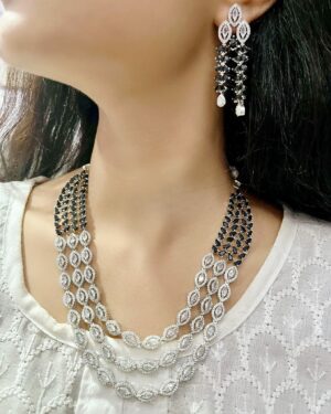 Pure Zirconian Diamond Necklace Set, ORN0804DM70