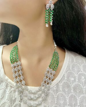 Pure Zirconian Diamond Necklace Set, ORN0804DM71