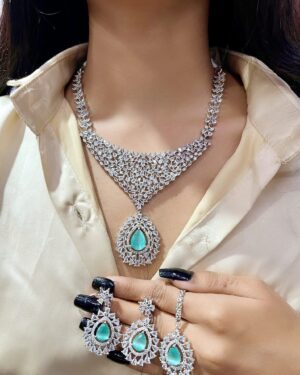 Pure Zirconian Diamond Necklace Set, ORN0804DM76