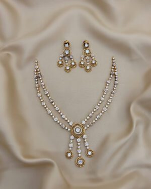 Pure Zirconian Diamond Necklace Set, ORN0904AM18