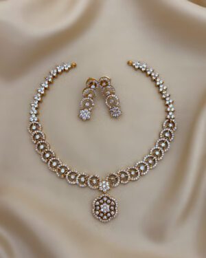 Pure Zirconian Diamond Necklace Set, ORN0904AM19