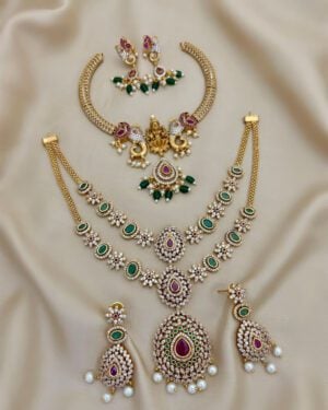 Pure Zirconian Diamond Necklace Set, ORN0904AM1