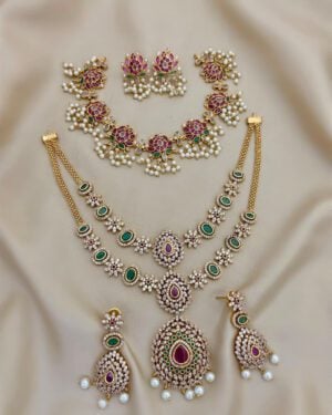 Pure Zirconian Diamond Necklace Set, ORN0904AM2