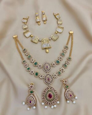 Pure Zirconian Diamond Necklace Set, ORN0904AM3