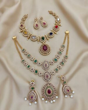 Pure Zirconian Diamond Necklace Set, ORN0904AM4
