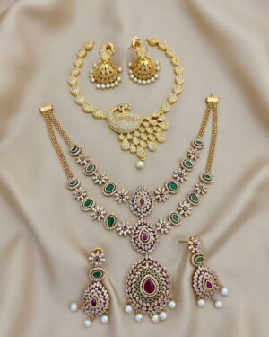 Pure Zirconian Diamond Necklace Set, ORN0904AM5