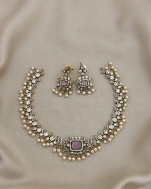 Pure Zirconian Diamond Necklace Set, ORN1004AM17