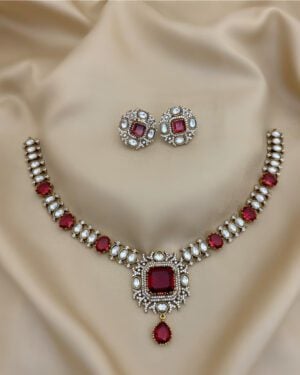 Pure Zirconian Diamond Necklace Set, ORN1004AM20