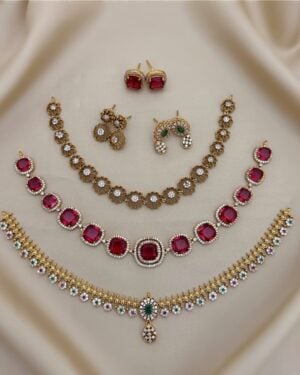 Pure Zirconian Diamond Necklace Set, ORN1004AM23