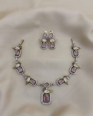 Pure Zirconian Diamond Necklace Set, ORN1004AM31