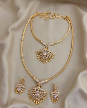 Pure Zirconian Diamond Necklace Set, ORN1004AM36