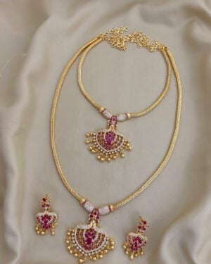 Pure Zirconian Diamond Necklace Set, ORN1004AM37