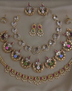 Pure Zirconian Diamond Necklace Set, ORN1004BM55