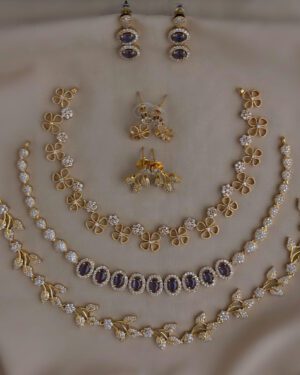 Pure Zirconian Diamond Necklace Set, ORN1004BM58